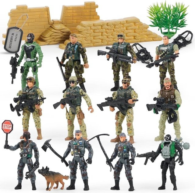 Joyfy Militär Spielzeugsoldaten Spielset, 16-teiliges Set, ab 3 Jahren - Bild 1