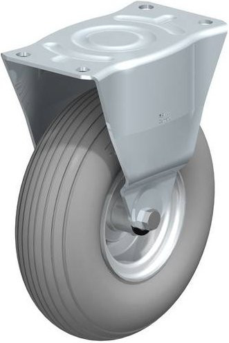 Blickle Bockrolle B-P 265R-SG in Grau mit Stahlgehäuse, Rad-Durchmesser: 260 mm, Tragfähigkeit: 250 kg - Bild 1
