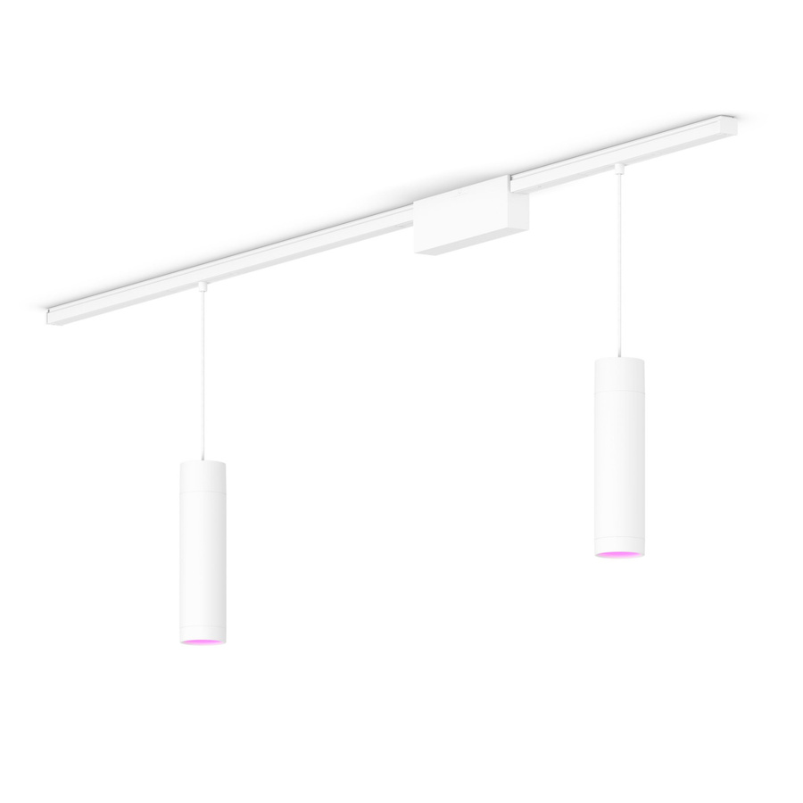 Philips Hue Perifo Basis-Set Gerade Deckenleuchte in Weiß mit 2 Pendeln - Bild 1