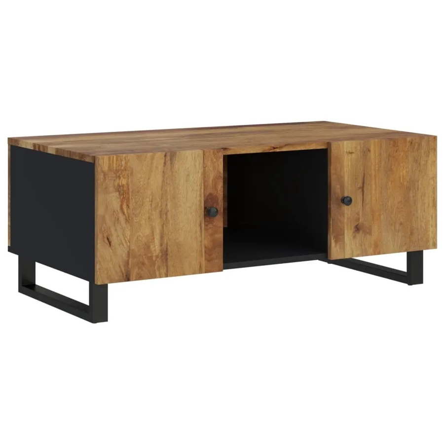 vidaXL Couchtisch aus massivem Mangoholz und Holzwerkstoff in Braun, B/T/H: 100 x 54 x 40 cm - Bild 2