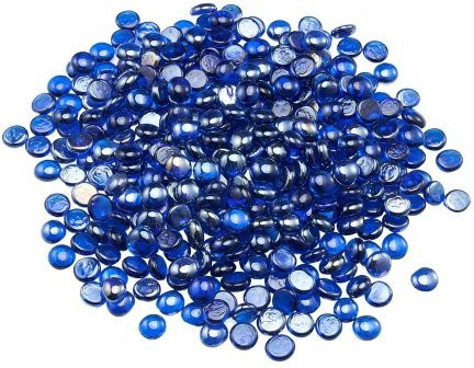 VEVOR Feuerglas Kobaltblau, 4,5 kg hochtemperaturbeständige Glassteine, 19 mm reflektierende Feuerperlen für Kamin und Feuerstelle - Bild 1