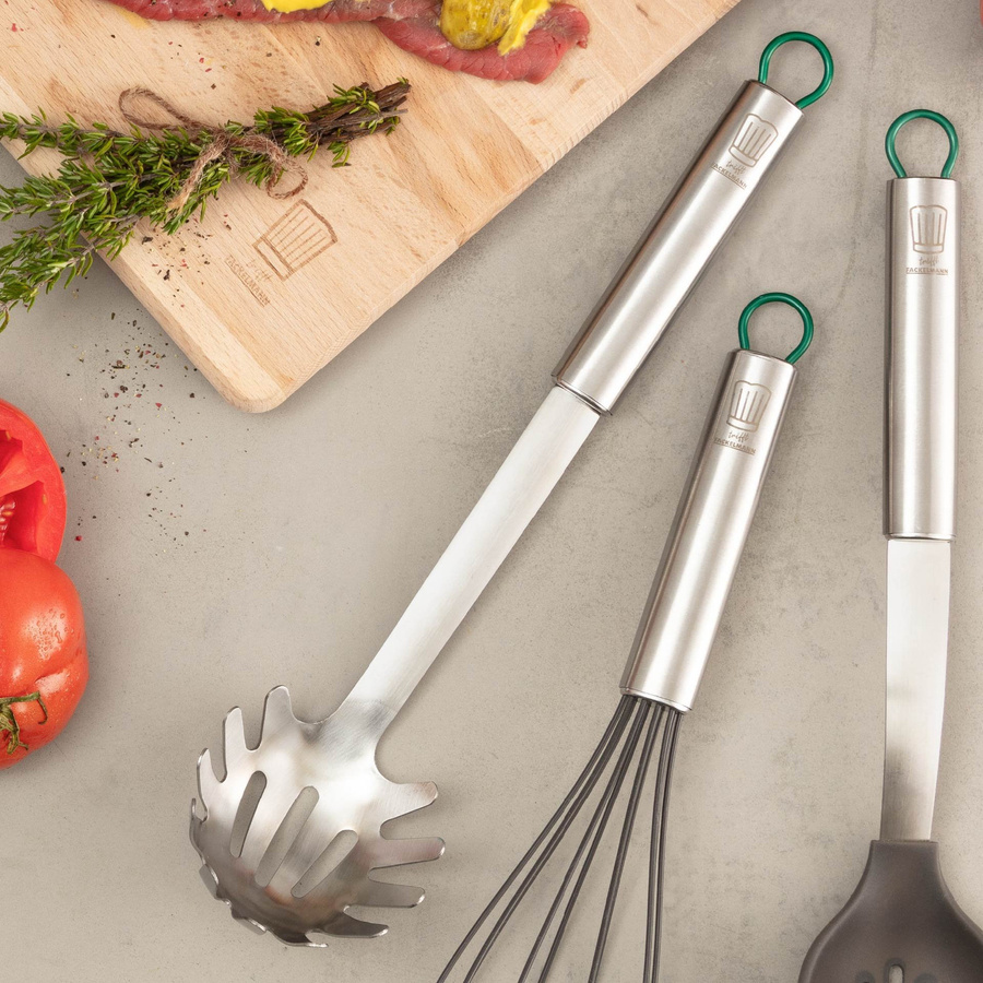 Fackelmann Spaghettilöffel München aus Edelstahl in Silber, Länge: 31 cm - Bild 2