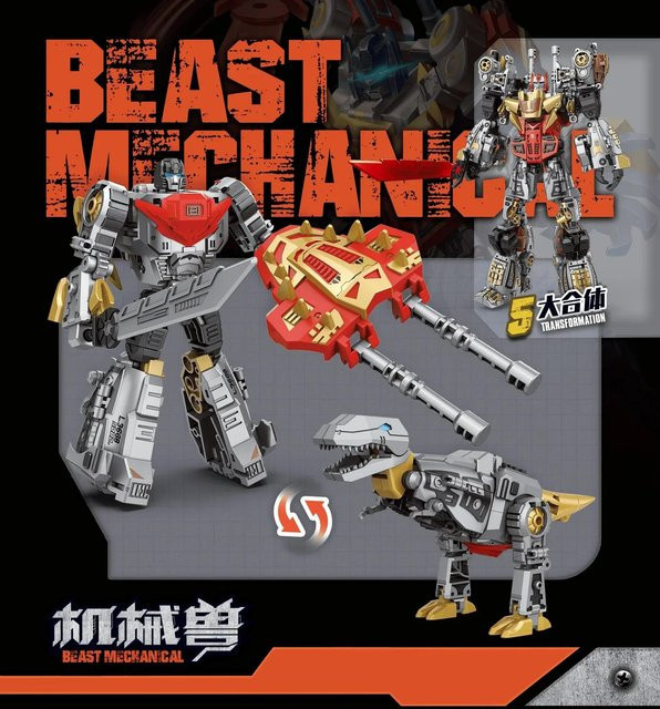Fashnics Dinosaurier-Truppen Mechanisches Biest, 5-in-1 Transformation, ab 4 Jahren - Bild 1