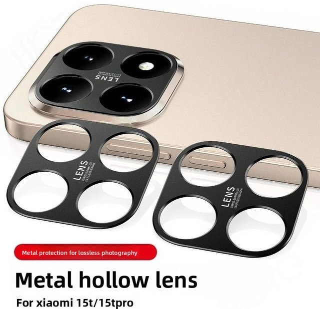 Xiaomi Kamera Objektiv Schutz aus Aluminium Metall in Schwarz für Xiaomi 15 14 13 T/Pro mit Anti-Scratch und Explosion-proof Schutzabdeckung - Bild 1