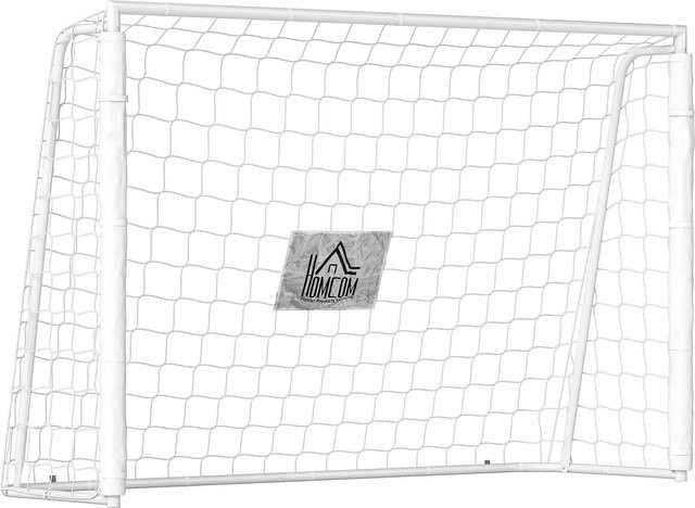 HOMCOM Fußballtor, Outdoor Fußballtor mit Netz, Weiß - Bild 1