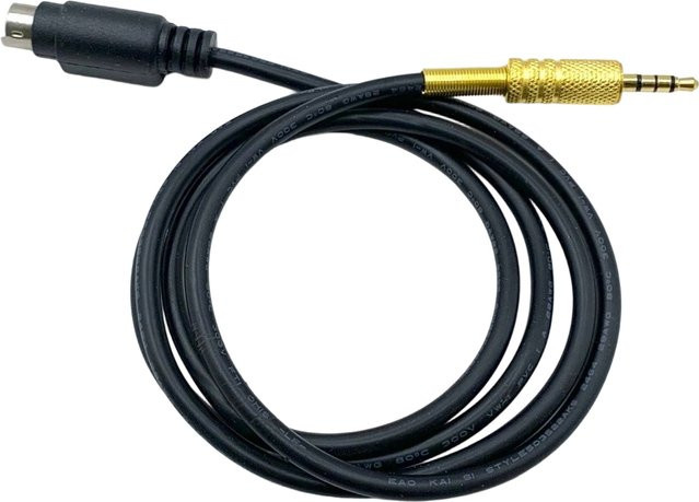 YAESU DIN 6-Pin-Datenkabel zu 3,5mm PTT-Adapterkabel für Echolink und Remote Voice Repeater, Schwarz - Bild 1
