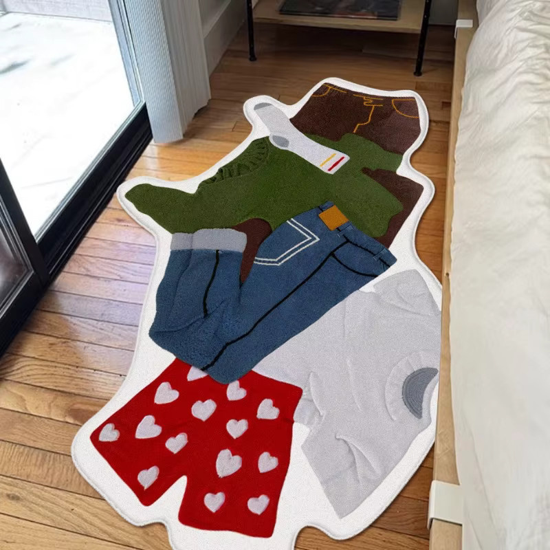 VIKAMA Dekorativer Teppich mit abstraktem Design in Multicolour für Wohnzimmer und Schlafzimmer - Bild 4