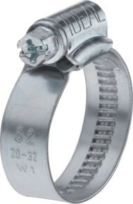 IDEAL-Schlemper Schlauchschelle DIN3017 aus Stahl, Farbe: Silber, Durchmesser: 20-32 mm - Bild 1