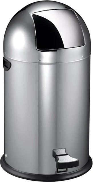 PROREGAL Abfalleimer aus Edelstahl in Silber mit Fußpedal und verzinktem Inneneimer, Volumen: 40 Liter, H x B x T: 74 x 41,5 x 47,5 cm - Bild 1