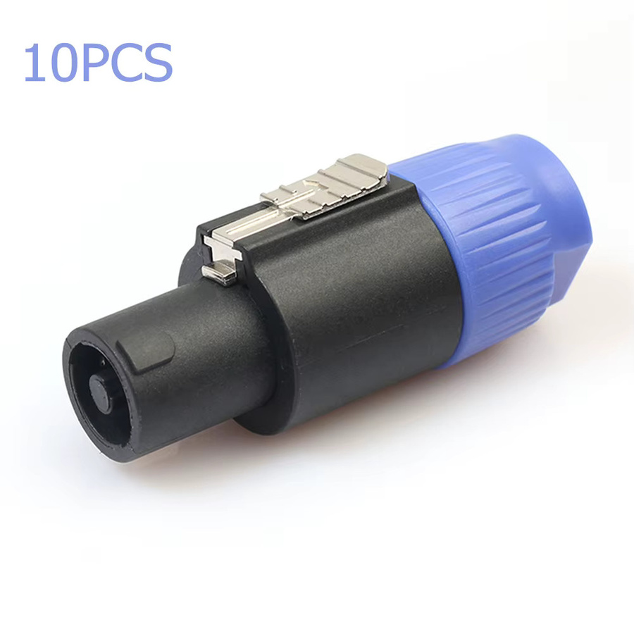 10 Stück APWIKOGER Speakon NL4FC 4Pin Locking Amp Lautsprecheranschluss 4Pole Long Tail Solder in Schwarz - Bild 3