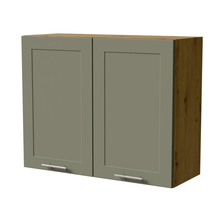 Feldmann-Wohnen Hängeschrank Oslo Eiche Artisan und Reed Green Matt B/T/H: 90 x 32,5 x 72 cm - Bild 2