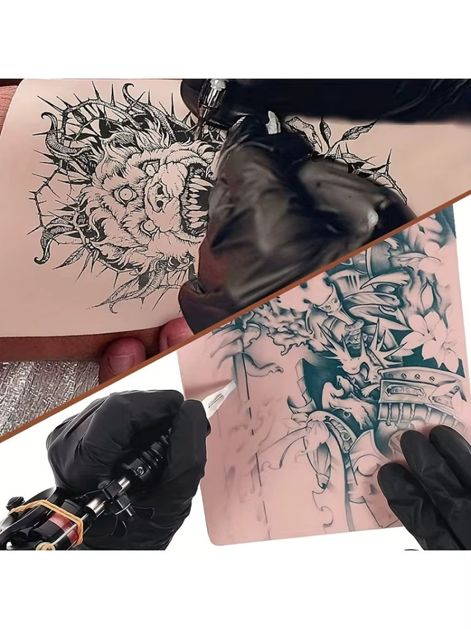 DQFART Tattoo-Übungshaut, Blanko, doppelseitig, 4 Stück, Unisex - Bild 3