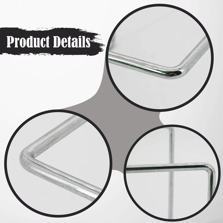 MagiDeal Pizza-Pfannenständer aus verchromtem Eisen in Silber, rutschfester Tisch-Riser für Catering und Zuhause, rechteckig, Breite: 22,8 cm, Tiefe: 17,8 cm - Bild 3