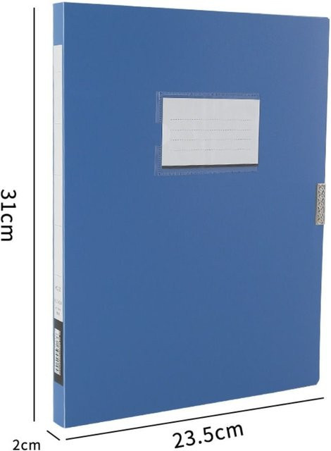 Yiran Furniture A4 Dokumentenbox aus verstärktem PP-Kunststoff in Schwarz und Blau - Bild 1