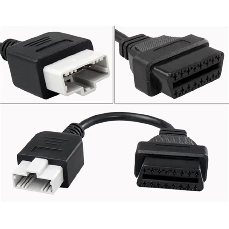 OBD Adapter für Honda 5-Pin OBD1 auf OBD2 16-Pin Weiblich Diagnose-Stecker Verlängerungskabel in Schwarz - Bild 3