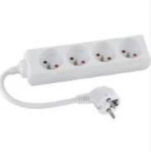 NoName Kabelsteckdosenleiste mit 4 Steckdosen und 1,5 m Kabel in Weiß - Bild 1