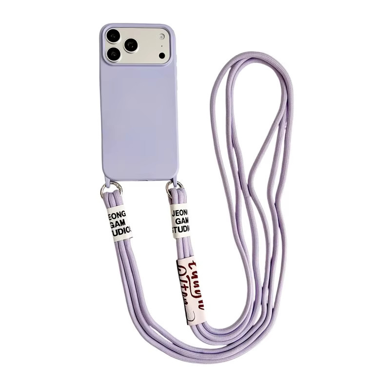 EHUIDE Silikon Lanyard-Hülle für iPhone 11 bis iPhone 17 Pro Max, luftstoßfest, Crossbody-Halsband, Farbe: Grün - Bild 4