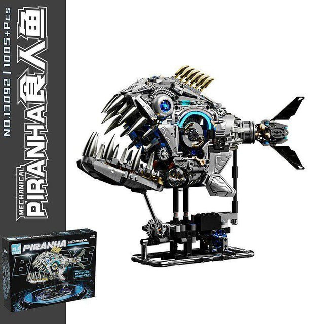 Piranha Baustein Modell, mechanisches Gestänge, 1.085 Teile, ab 14 Jahren - Bild 1