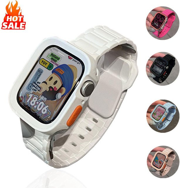 Uhrenarmband Silikon, Weiß, Unisex - Bild 1