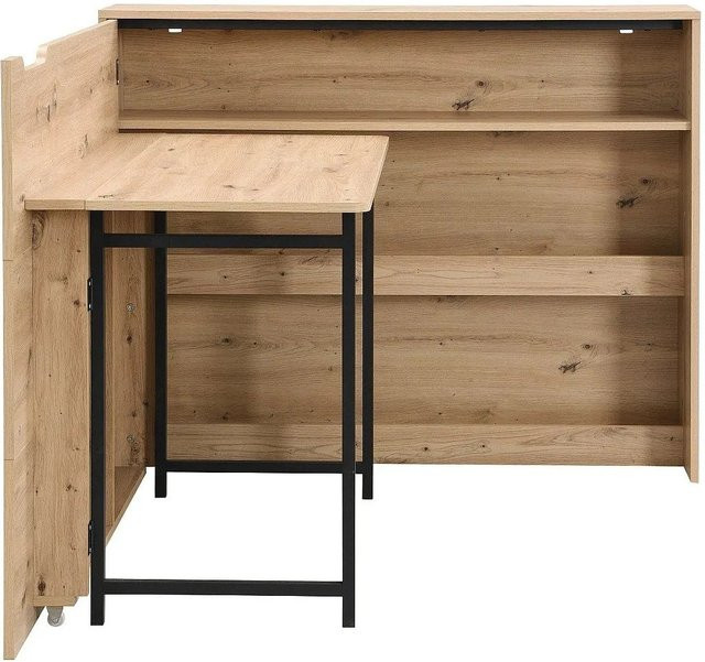Schreibtisch Relimy in Natur und Braun, Modernes Design für dein Arbeitszimmer, Breite: 115 cm - Bild 1