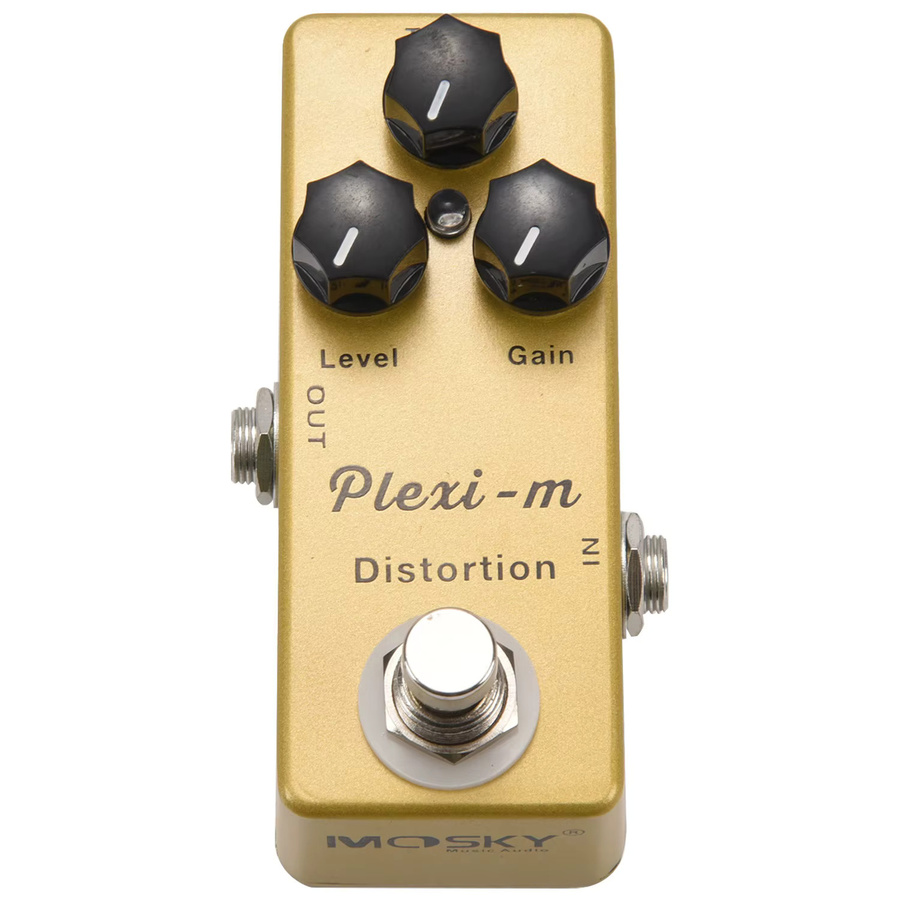 MOSKY Plexi-m Distortion Effekt Pedal in Gold mit True Bypass und Vollmetallgehäuse - Bild 2