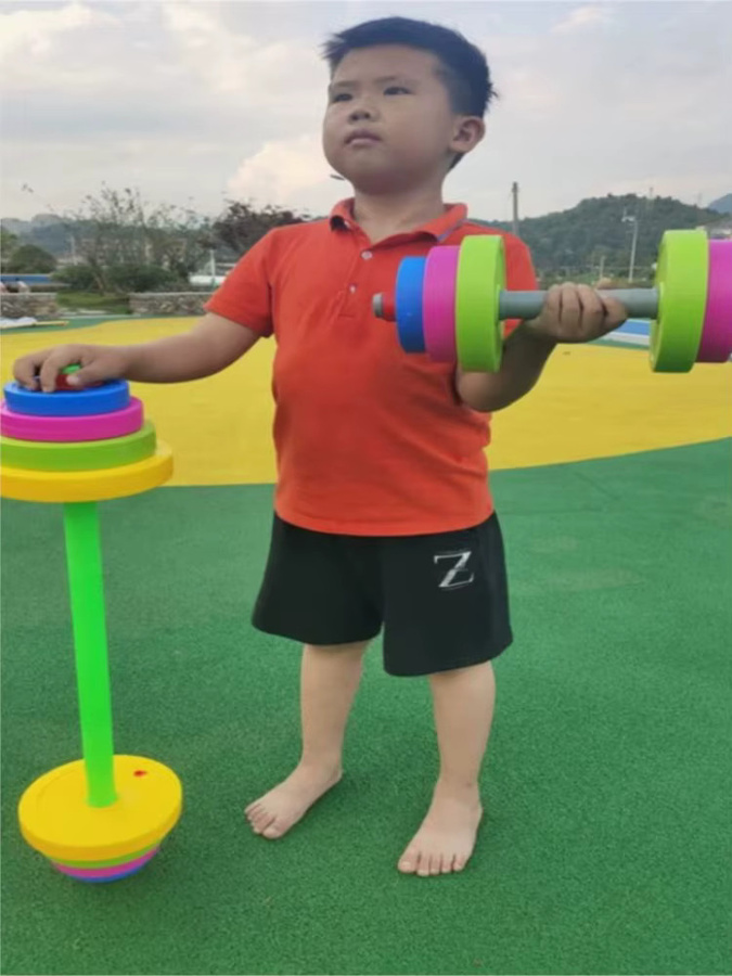 Kinder-Hantel Fitness-Gewichtheben Langhantel Kettlebell, Sport-Spielzeug, Kunststoff, Verstellbar - Bild 3