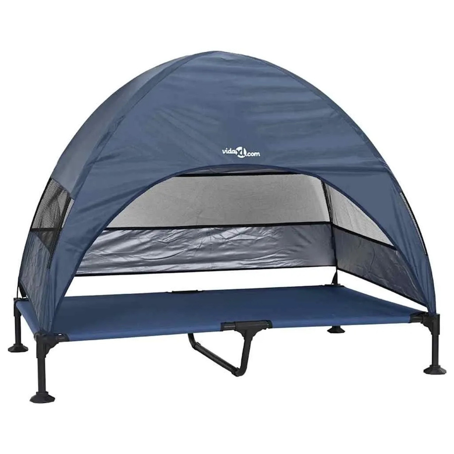 vidaXL Hochgelegtes Hundebett Marineblau B/T/H: 127 x 81 x 108 cm - Bild 2