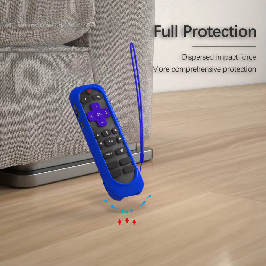 Universelle Silikon-Schutzhülle für Roku RCB1R Streaming TV Stick und Sprachfernbedienung in Blau und Lila - Bild 2