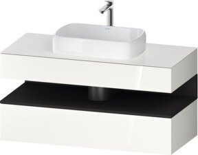 Duravit Waschtischunterschrank Qatego in Grau und Weiß, glänzend, B/T/H: 120 x 55 x 60 cm - Bild 1
