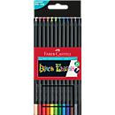 Faber-Castell Black Edition Buntstifte im 12er Etui, farbsortiert, schwarzes Holz, Dreikantform - Bild 3
