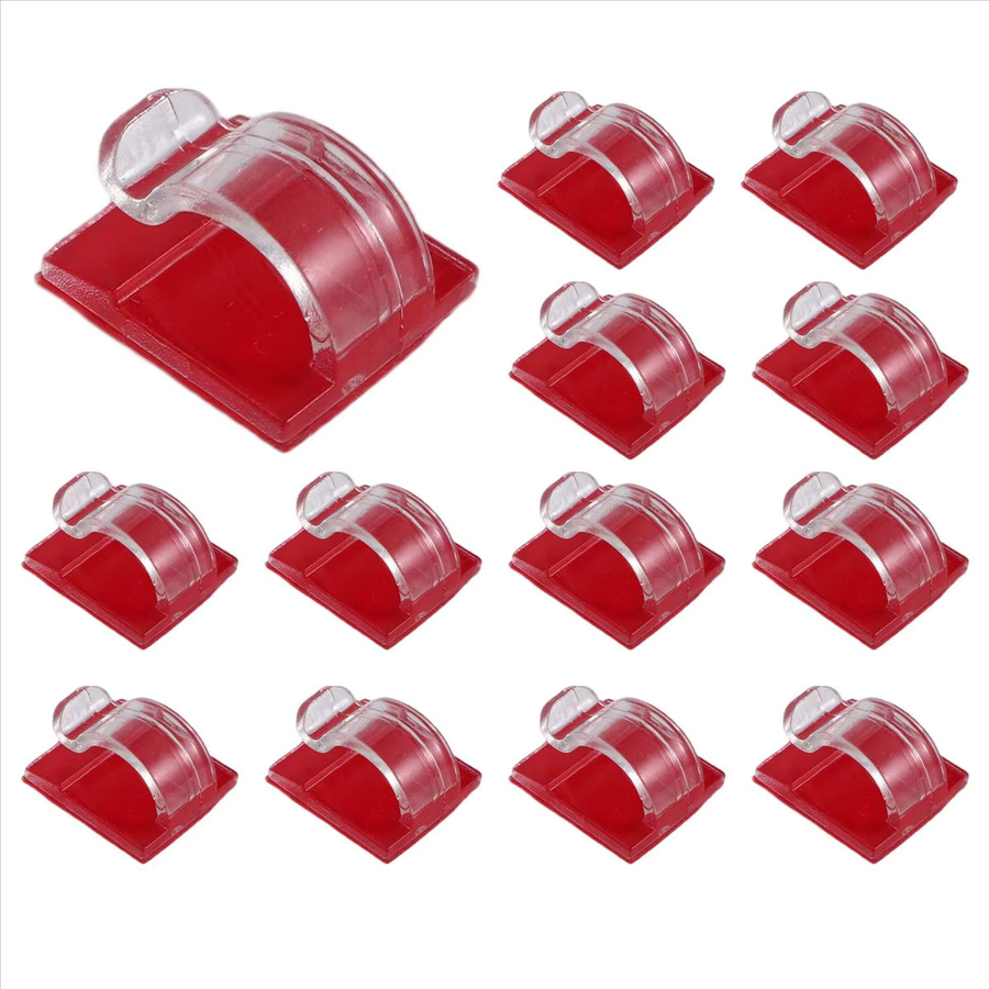 Supernew Haken für Lichterketten im Freien, 50er-Pack transparente Clips mit wasserdichter Kleberückseite - Bild 2