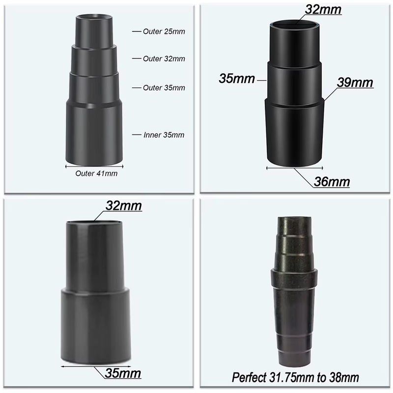 4-teiliges Vakuum-Aufsatz-Adapter-Set von Vacext's für Pool-Schläuche, umwandelbar von 1 1/2 Zoll auf 1 1/4 Zoll - Bild 4