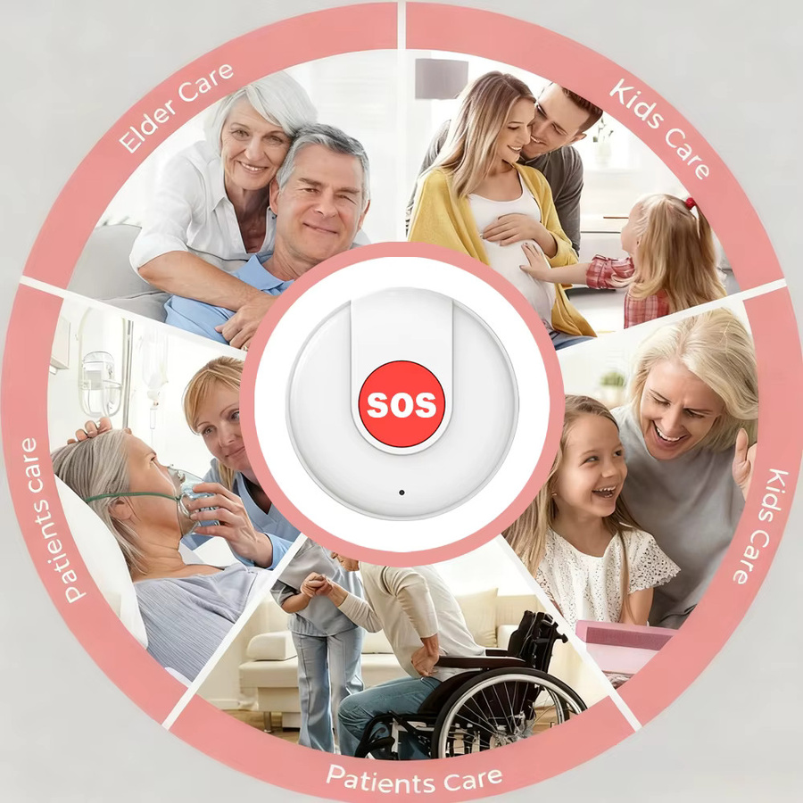 Tuya WiFi SOS-Knopf mit App-Benachrichtigung als Notfall-Panik-Alarmknopf für Senioren und Kinder in Schwarz oder Weiß - Bild 5
