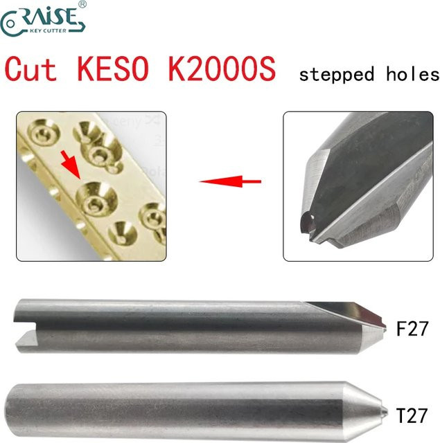 SILCA Cutter F27 T27 für KESO 2000S, passend für SILCA Matrix, SILCA Twister II und XHORSE XP007 Schlüsselduplikatmaschinen, Farbe: Silber - Bild 1