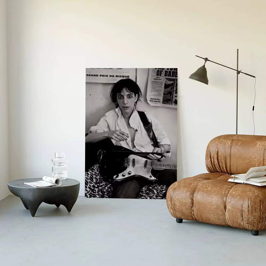 Rastar Singer Patti Smith Poster-Aufkleber, wasserfester Wandkunstdruck in Schwarz, Rechteckig - Bild 6