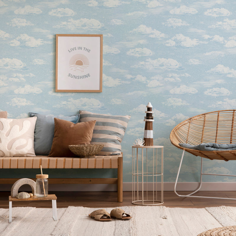 Sian Zeng Vliestapete Clouds in Blau mit abstraktem Naturdesign - Bild 2