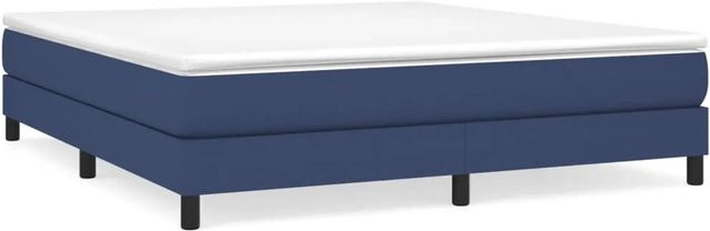 vidaXL Boxspringbett Blau Stoff B: 160 cm, T: 200 cm, H: 25 cm - Bild 1