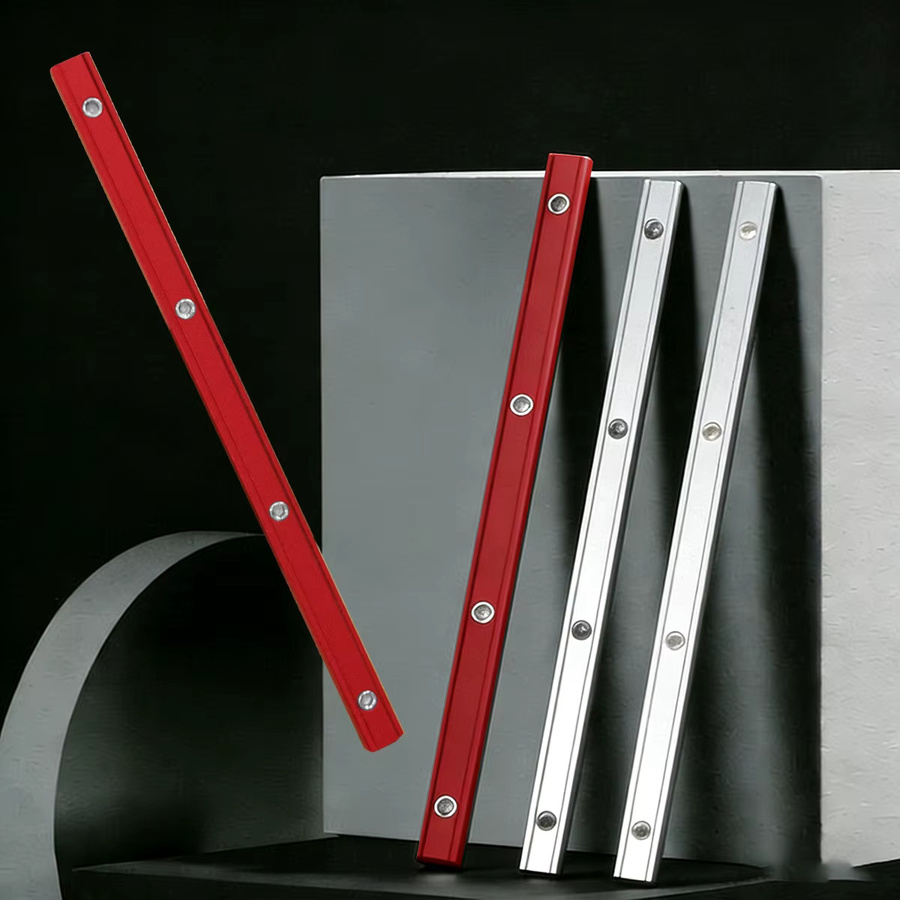 FNICEL Schienenverbinder-Set mit Schrauben in Rot für die Holzbearbeitung und Tischkreissägen - Bild 5