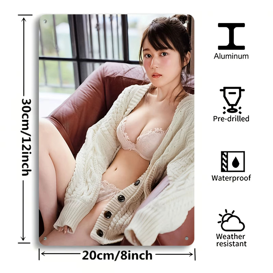 Ikuta Erika Anime-Poster aus Aluminium von CIFBUY, Mehrfarbig, B: 20,3 cm, H: 30,5 cm - Bild 3