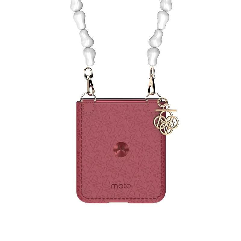 Motorola Originalhülle für Razr 60 Ultra mit luxuriöser Leder-Rückseite in Gold oder Pink - Bild 2