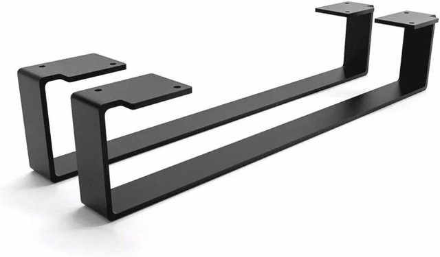HEVVA Möbelfüße LUXEMBURG 2er Set Schwarz Höhe: 10 cm, Tiefe: 50 cm - Bild 1