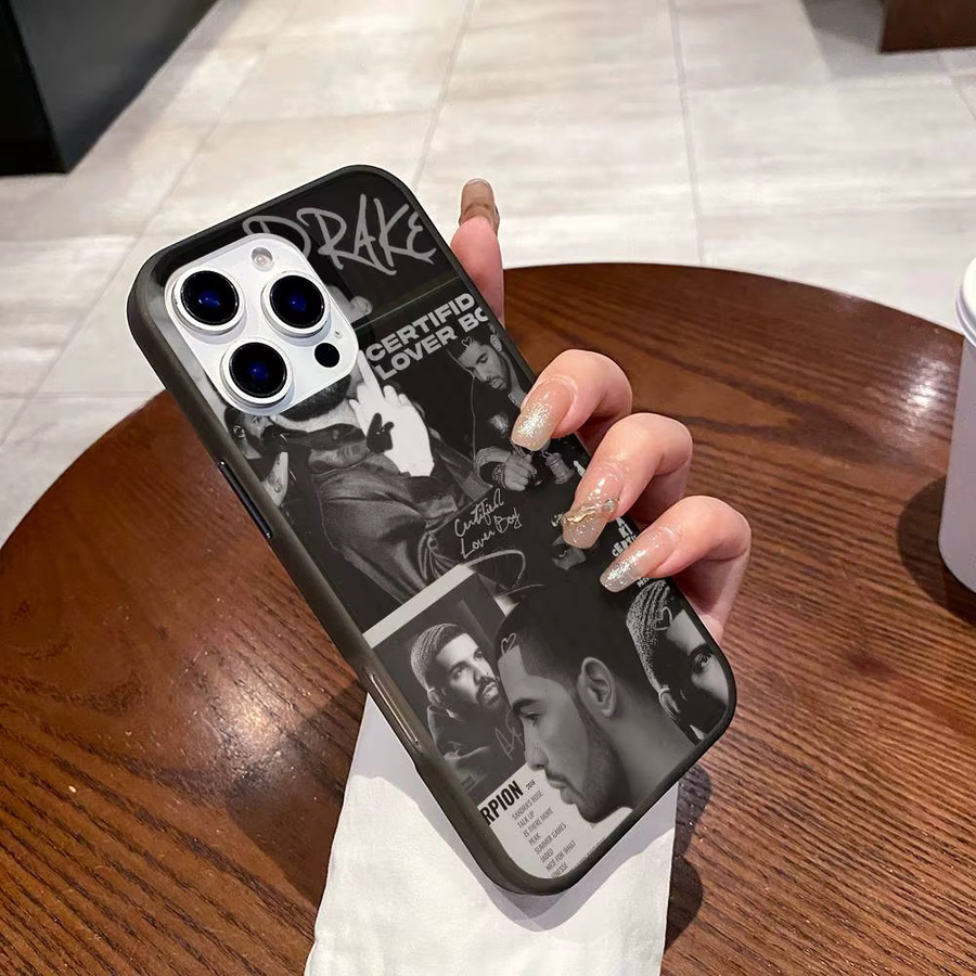Silikon Handyhülle mit Rapper Drake Design für Apple iPhone 16 15 14 13 12 11 Pro Max Plus Pro, mehrfarbig, weich und geriffelt - Bild 4