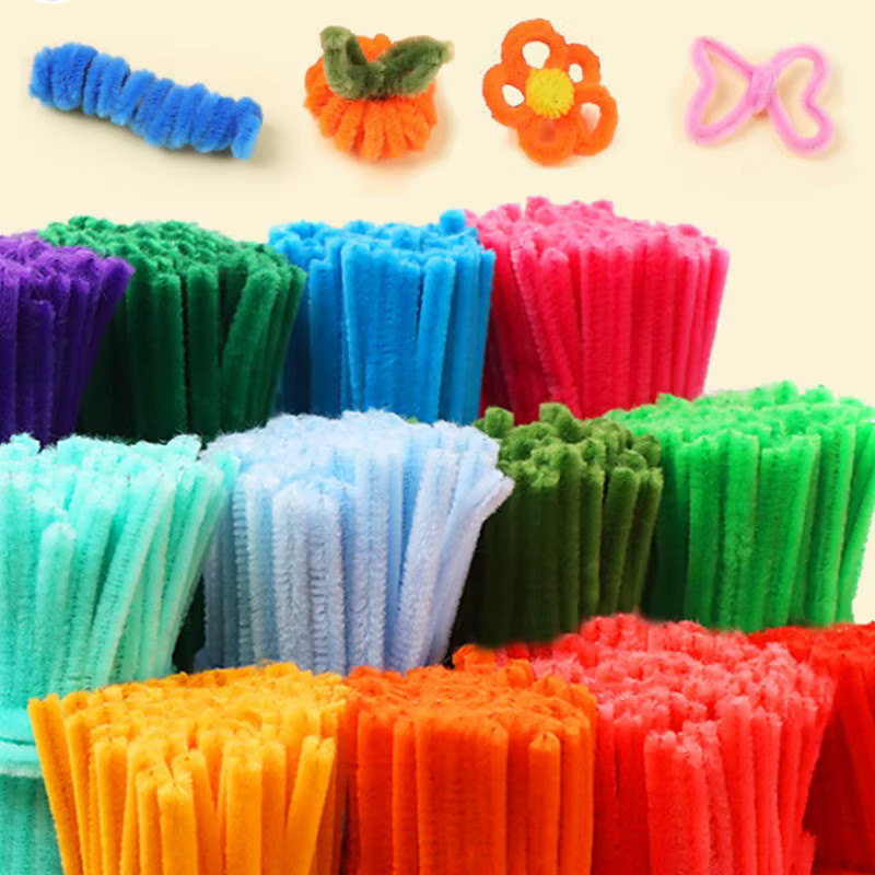 Comfortin Samt-Chenille-Stiele DIY Bastelset, 100 Stück, 30 cm - Bild 3