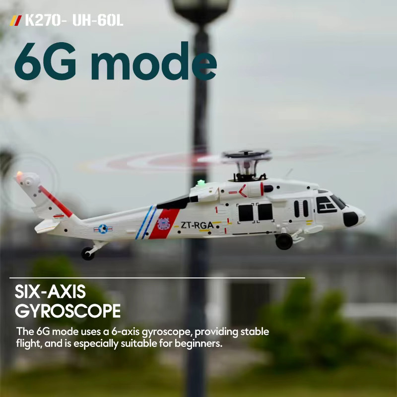 WLtoys K270 RC Hubschrauber mit 6-Achsen Gyroskop, optischem Fluss und bürstenlosem Motor in Weiß - Bild 4