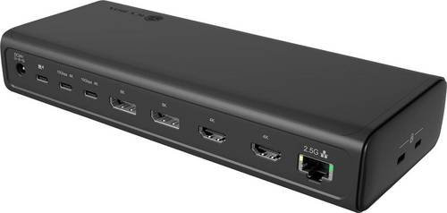 ICY BOX Notebook Dockingstation IB-DK7401-CU31 in Schwarz mit USB-C Power Delivery, HDMI, DisplayPort, USB-A und Ethernet/LAN für 4K UHD - Bild 1