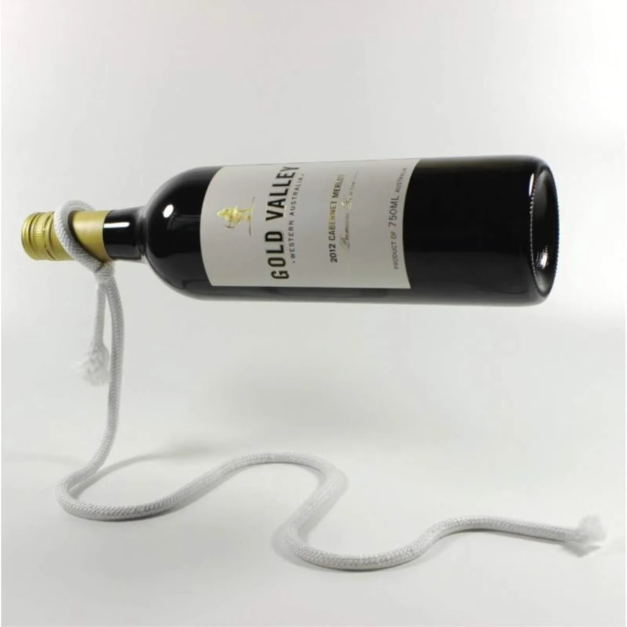 JUSTINLAU Kreativer 3D-Weinflaschenhalter aus Edelstahl in Seilkettenform als Tischdisplay für Küche und Bar - Bild 3
