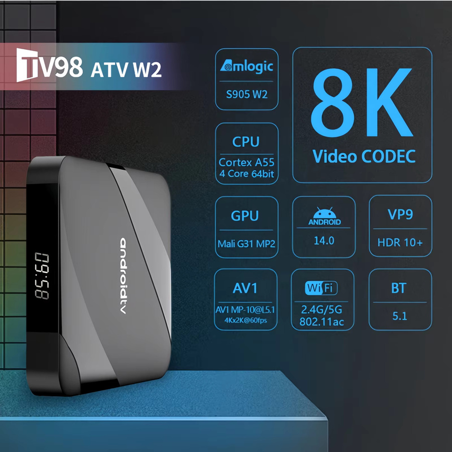Bytelike Android 11 TV Box mit 64GB Speicher, 8K-Unterstützung, Quad Core, 2.4G/5G WiFi, BT5.1, HDMI, Dual USB, HDR10+ und 3D, Schwarz - Bild 2