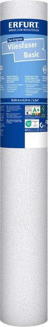 Erfurt Vliestapete Basic 103, weiß, B/L: 53 x 1005 cm - Bild 1