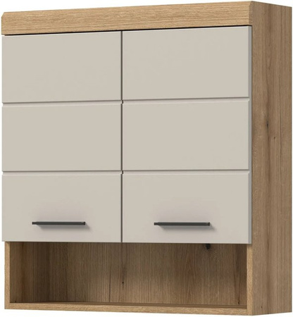 Inn.Furn Badezimmer Hängeschrank Shawn in Sand und Eiche, B: 74 cm, H: 79 cm, T: 24 cm