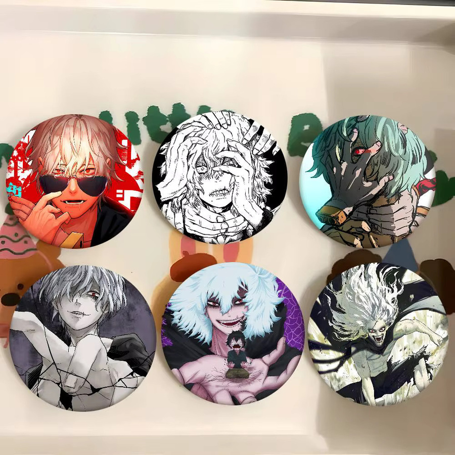 Anime Charakter Tomura Shigaraki Abzeichen, Anstecknadel, Metall, Weiß - Bild 2